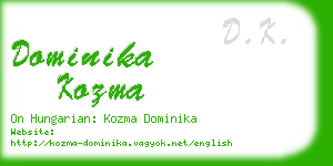 dominika kozma business card